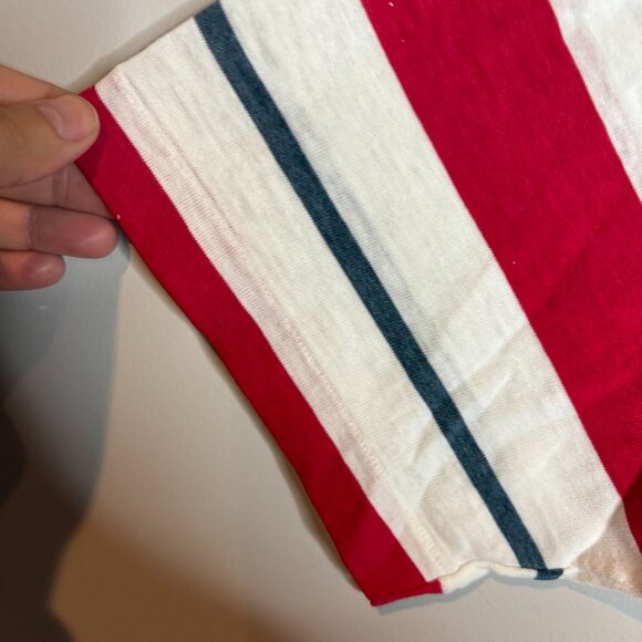 Vtg. single stitch Waterloo University striped tee - Picture 3 of 6